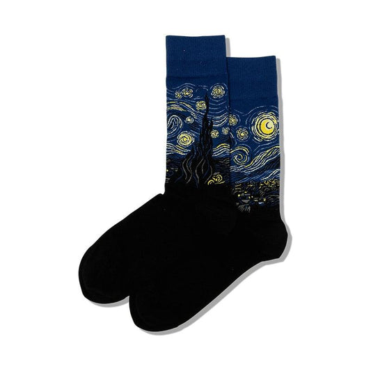 Hot Sox Men's Starry Night Crew SOX HOTSOX Royal  