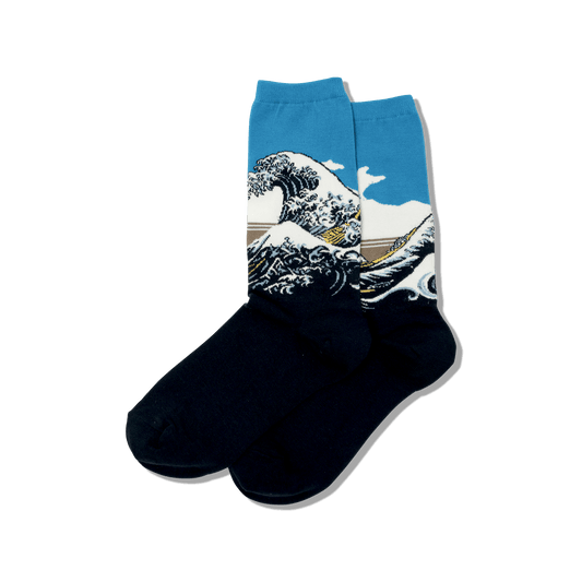 Hot Sox Women's Great Wave Crew SOX HOTSOX Marin  