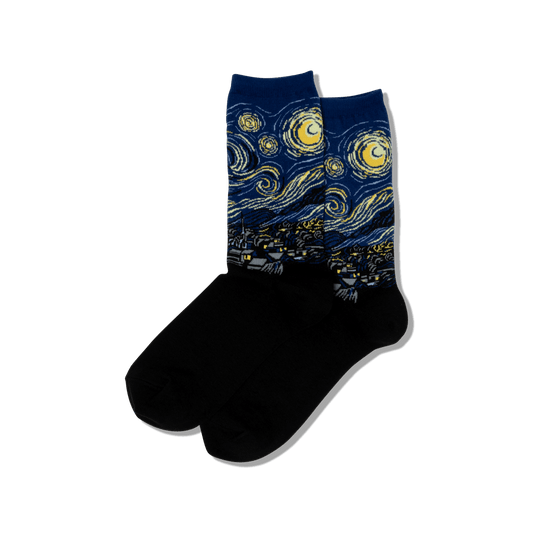 Hot Sox Women's Starry Night Crew SOX HOTSOX Royal Blue  