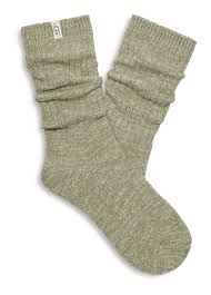 UGG Women's Rib Knit Slouchy Sock SOX UGG AUSTRALIA Green