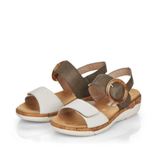 Load image into Gallery viewer, Remonte Jocelyn Buckle 54 SHOES RIEKER 37 Off white / Forest 
