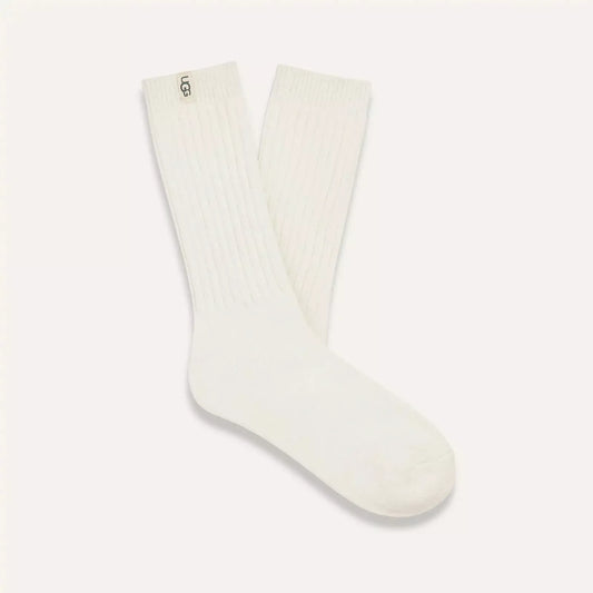 UGG Women's Rib Knit Slouchy Sock SOX UGG AUSTRALIA White