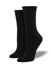 Load image into Gallery viewer, Socksmith Solid Bamboo Basic Crew SOX SOCKSMITH Black  
