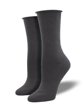 Load image into Gallery viewer, Socksmith Solid Bamboo Basic Crew SOX SOCKSMITH Charcoal  
