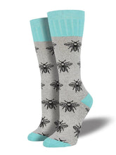 Load image into Gallery viewer, Socksmith Women&#39;s Bee Socks SOCKSMITH Grey  
