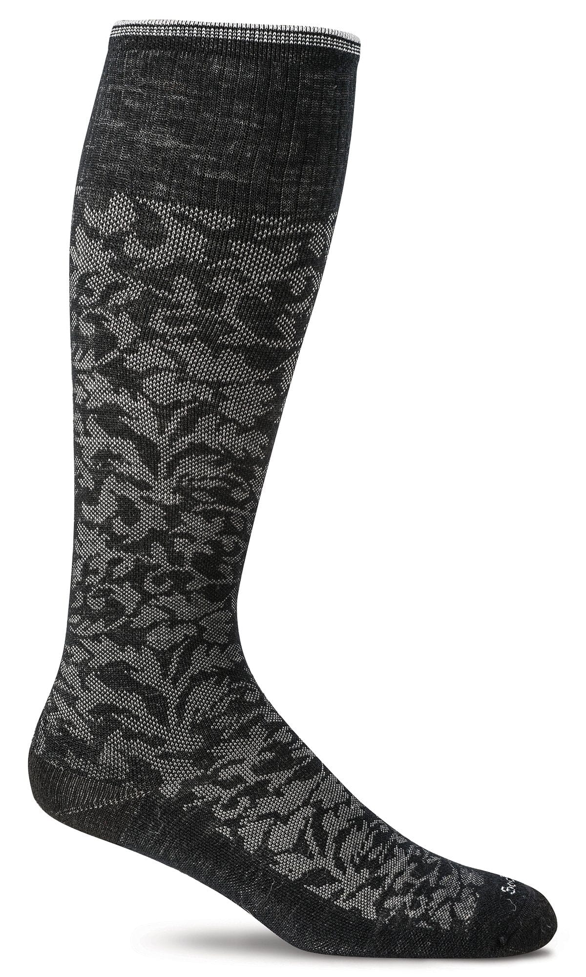 Women's Damask Knee High Compression SOX SOCKWELL S/M (4-7.5) Black