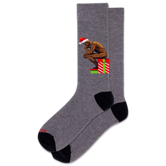 Hot Sox Men's Santa Thinker SOX HOTSOX Charcoal