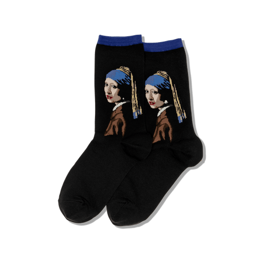 Hot Sox Women's Girl With the Pearl Crew SOX HOTSOX Royal