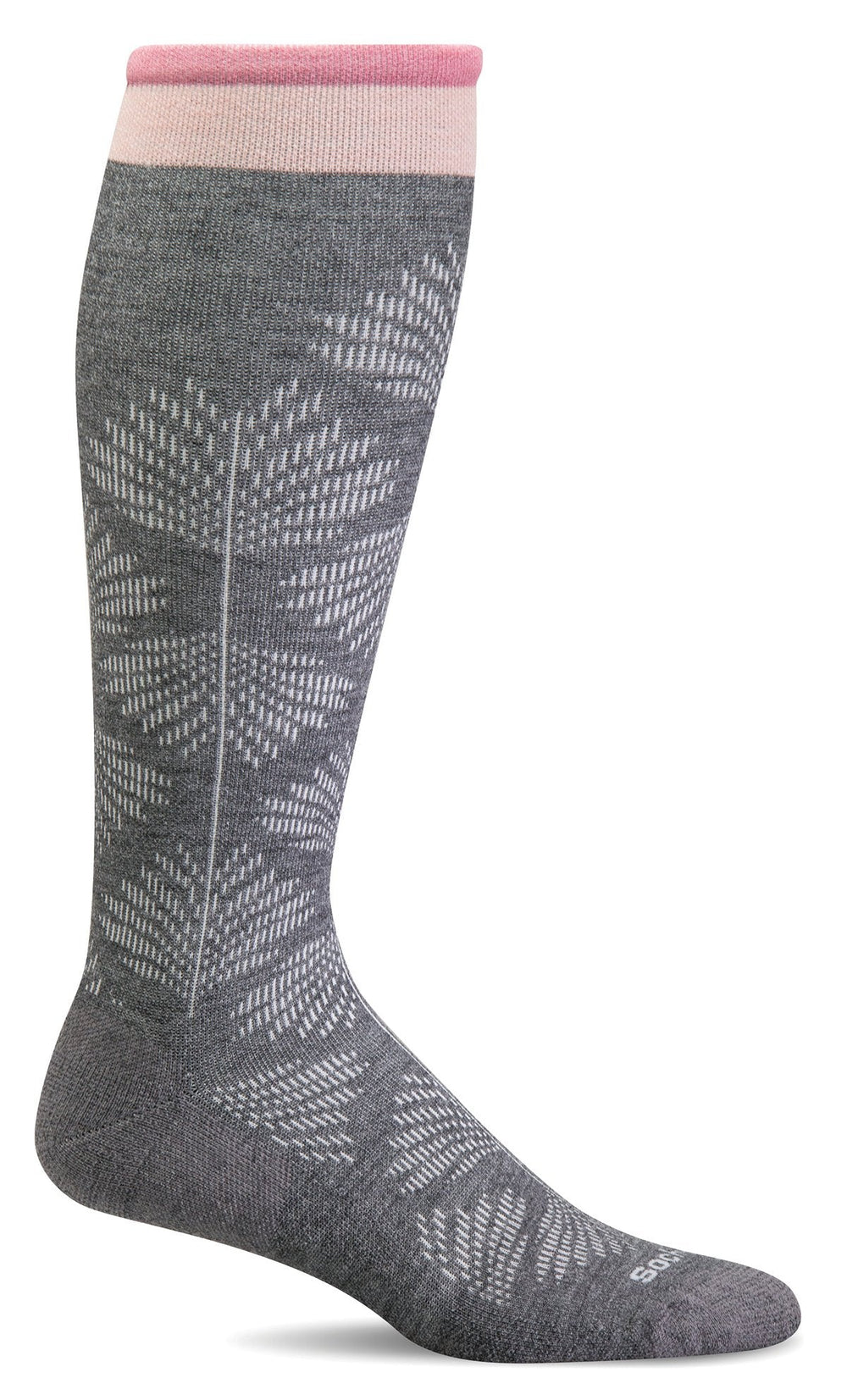 Full Floral Moderate Graduated Compression SOX SOCKWELL M/L (8-11) Charcoal