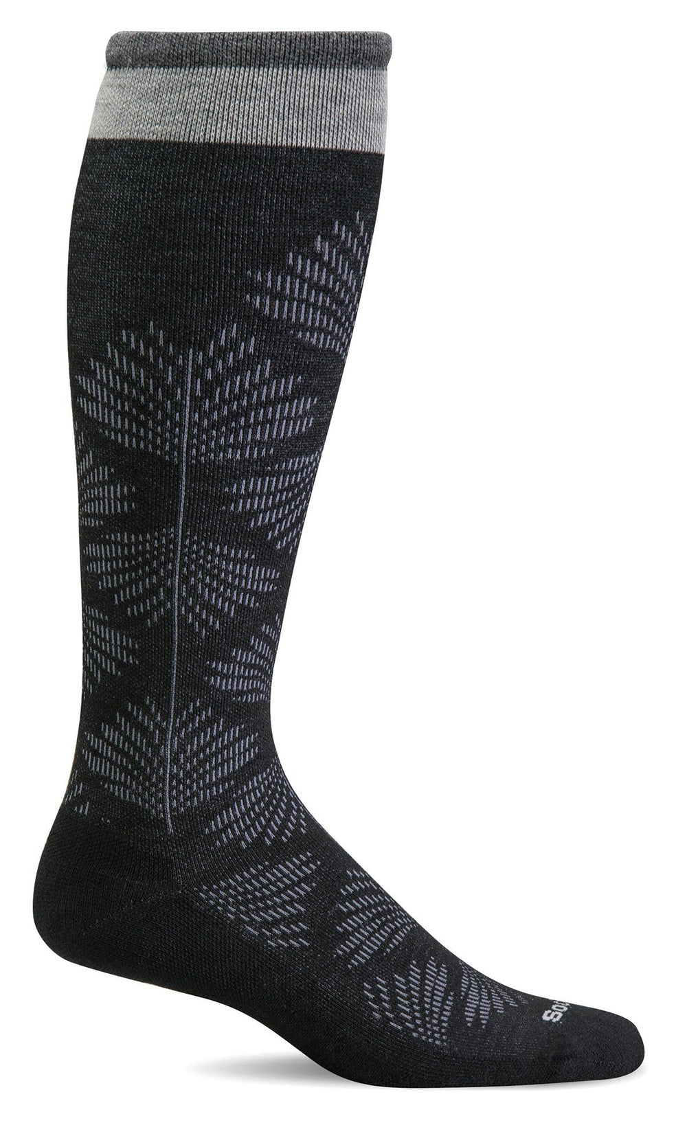 Sockwell Women's Full Floral Wide Calf SOX SOCKWELL S/M (4-7.5) Black